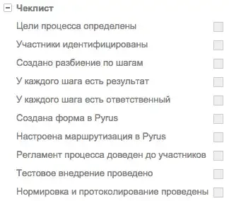 Чек-лист по процессу
