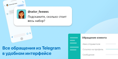 Все обращения из Telegram в удобном интерфейсе