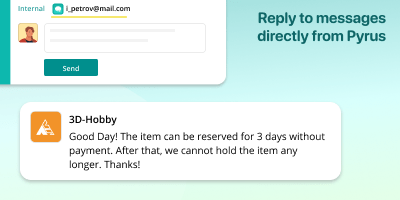 Reply to messages directly from Pyrus