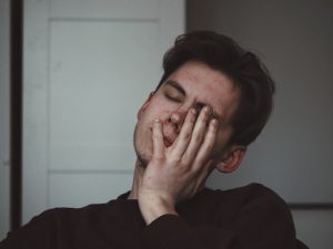 overwhelmed man