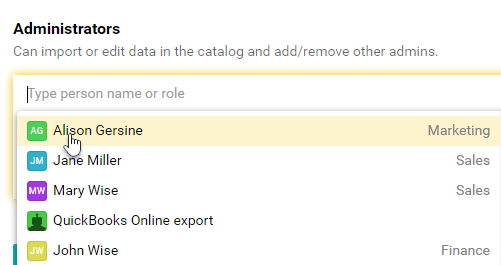 Flexible catalog editing access