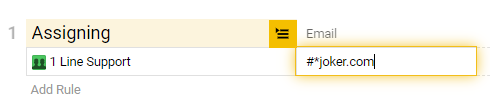 Routing tasks through email domain