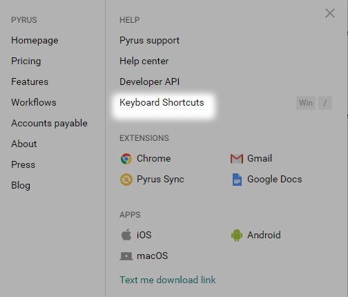 Shorcuts in Pyrus