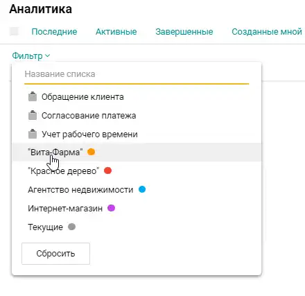 Смотрим статистику по спискам и формам в Pyrus