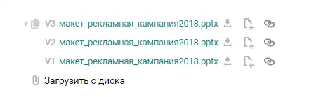 Загруженные в заявку Пайрус файлы