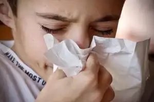 person sneezing