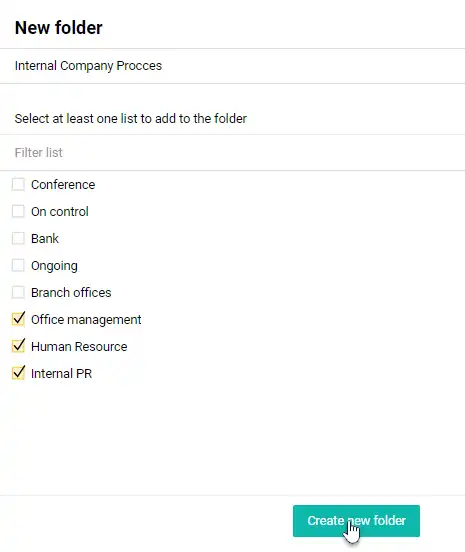 List folders in Pyrus