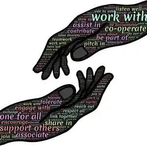 hands reach for one another