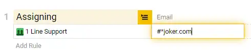 Routing tasks through email domain