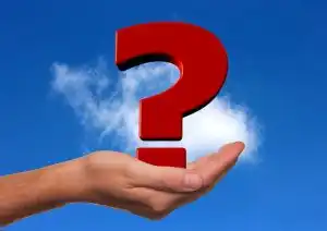hand holding question mark
