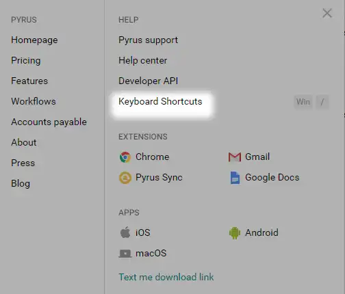 Shorcuts in Pyrus
