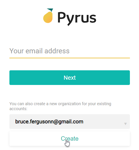 more than one organization on the same email in Pyrus