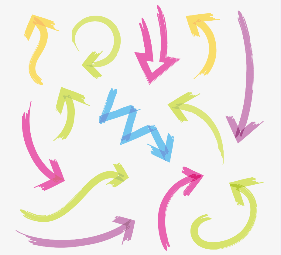 Стрелка рисунок вектор. Цветные стрелочки. Стрелочка маркером. Цветные стрелки указатели. Рисуем стрелки.